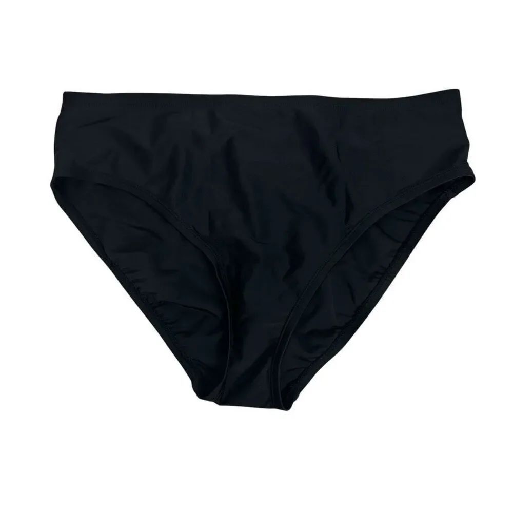 Ellen Tracy Black size 12 Swim Bikini Bottoms